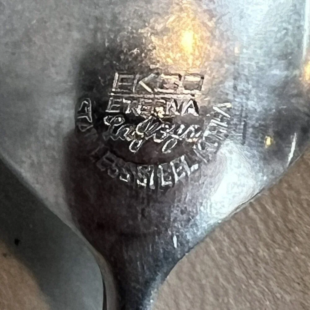 2 EKCO ETERNA LA JOYA Mid Century Modern Teaspoons Flatware MCM